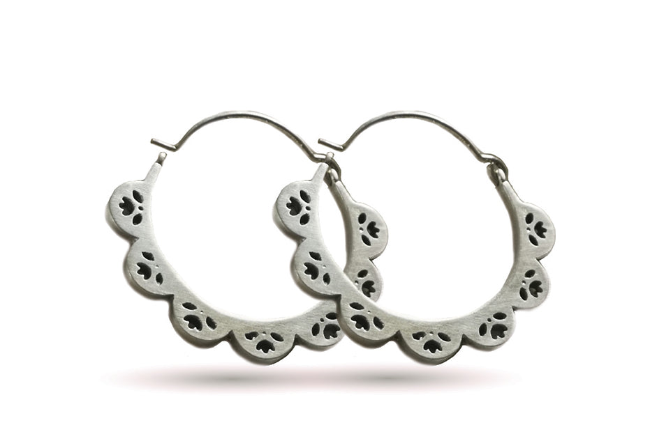 Silver Thin Hoop Earrings — CARY LANE
